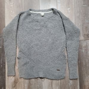 Toms Grey Crewneck Knit Sweater Womens Medium "Go